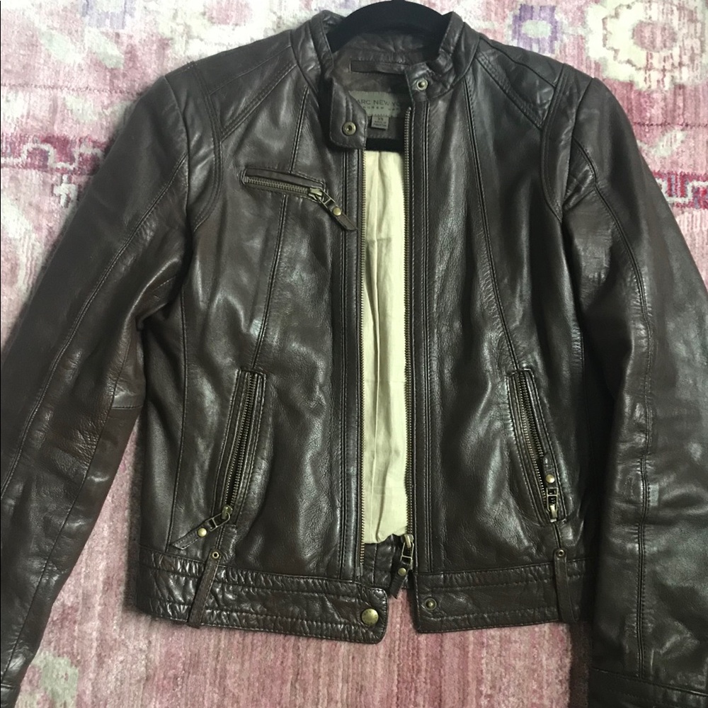 Marc New York Brown Leather Jacket